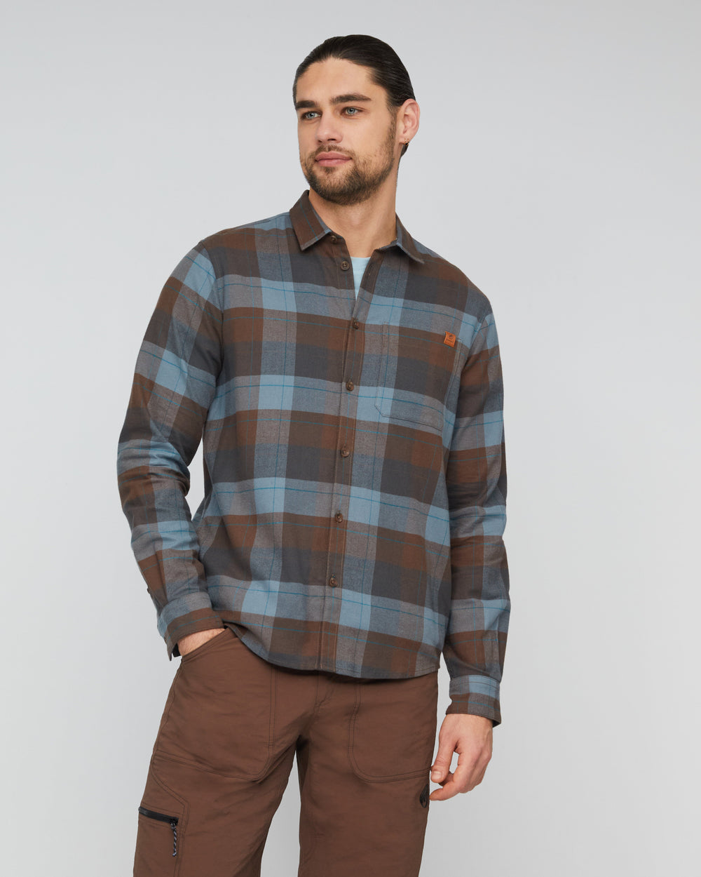 Men's Trovat Longsleeve Shirt Gabbro-Strata