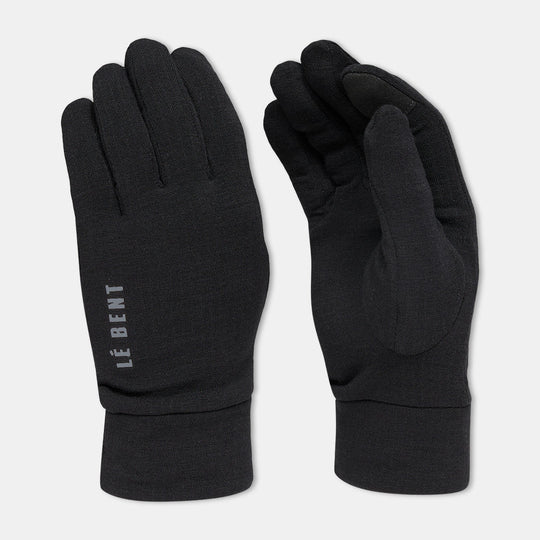 Le Bent Heavyweight Grid Fleece Glove Liner Black