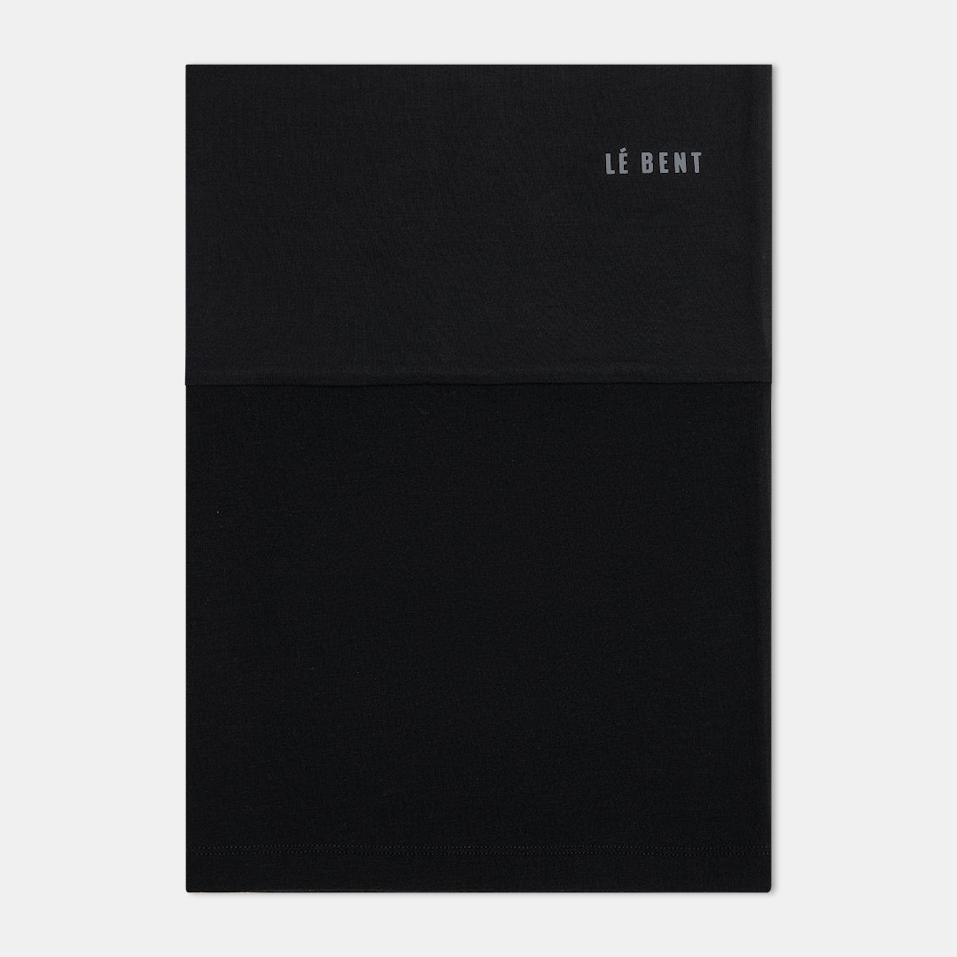 Le Bent Heavyweight Grid Fleece Neck Gaiter Black