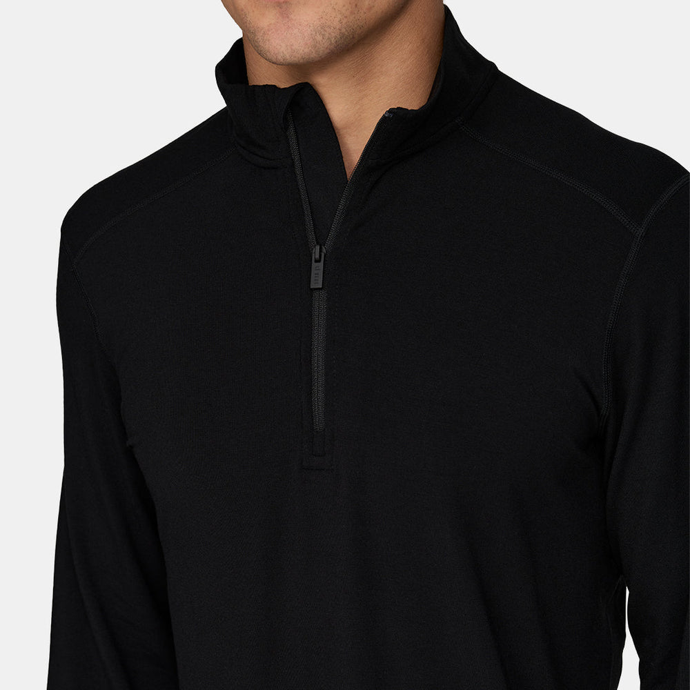 Le Bent Midweight 1/4 Zip Men's Black