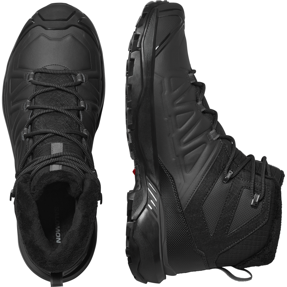 Salomon Men's X Ultra Snowpilot Waterproof Winter Boots Black / Phantom / Castlerock