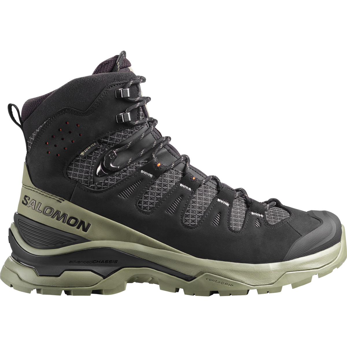 Salomon Men's Quest 5 GTX Hiking Boots Black / Deep Lichen Green / Black