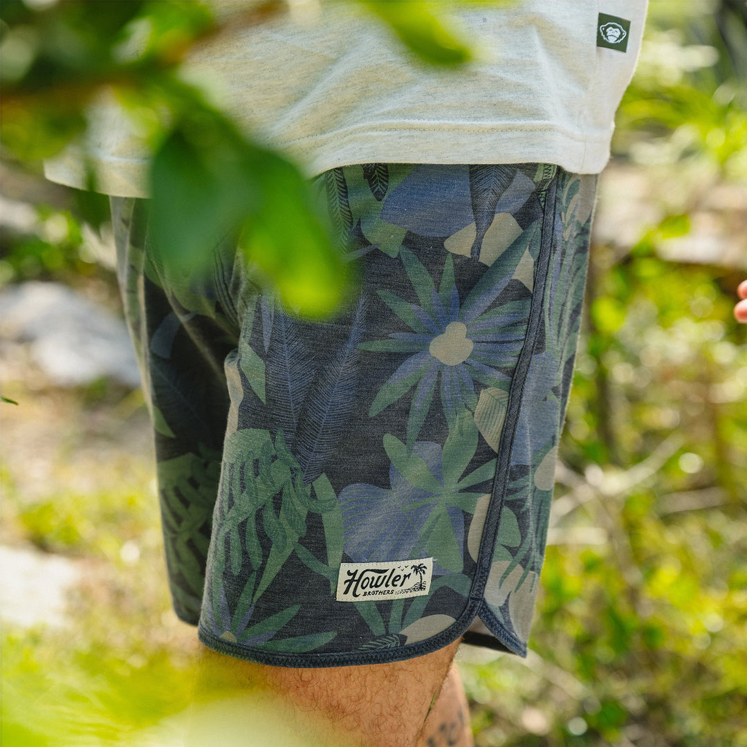 Bruja Board Shorts SS26 Tropical Dimension/Antique Black
