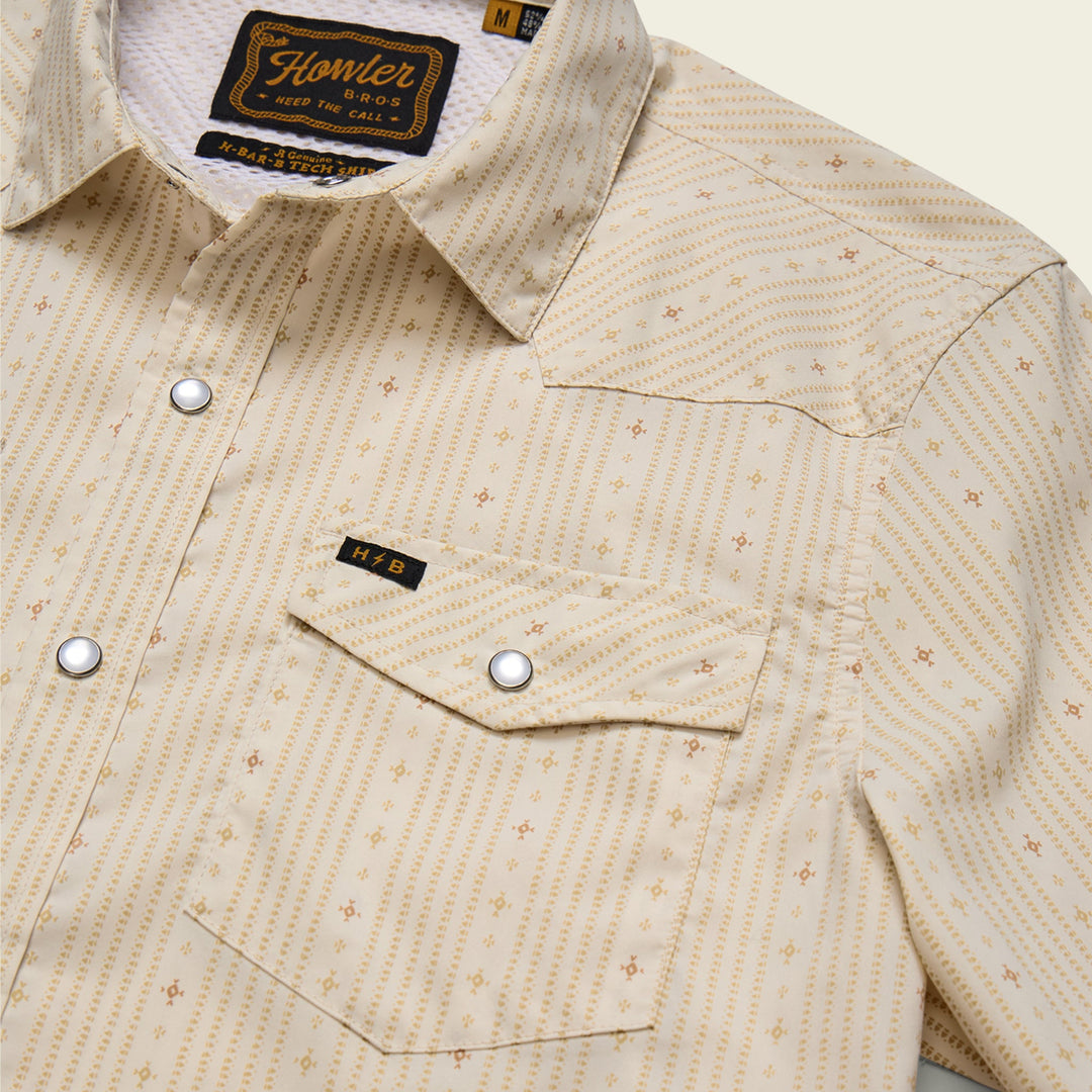 H Bar B Tech Longsleeve SS26 Supernova Stripe / Leche