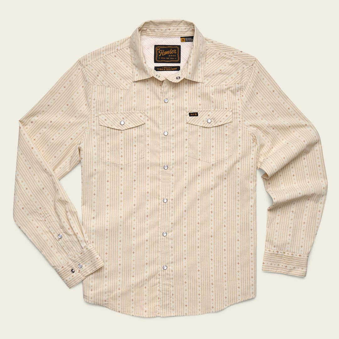 H Bar B Tech Longsleeve SS26 Supernova Stripe / Leche