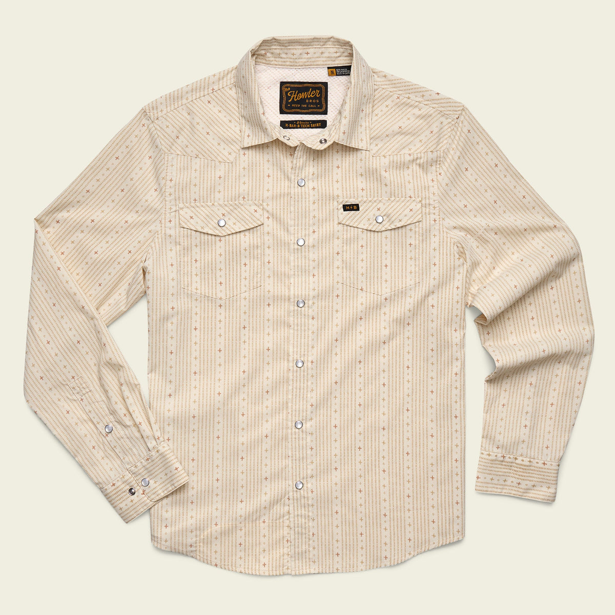 H Bar B Tech Longsleeve SS26 Supernova Stripe / Leche