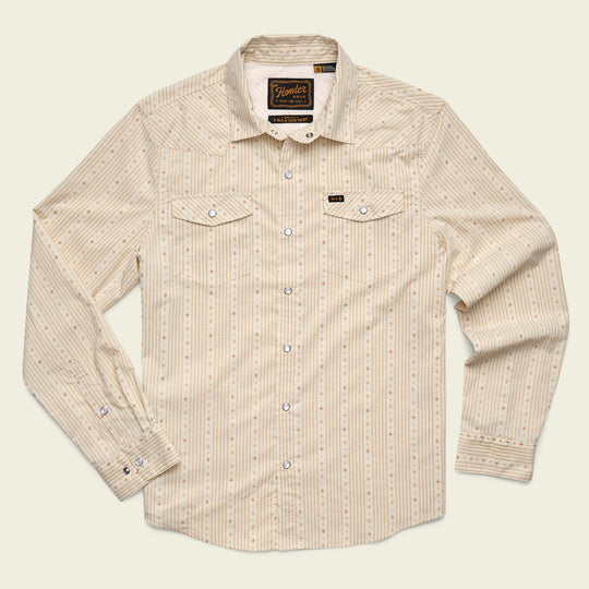 H Bar B Tech Longsleeve SS26 Supernova Stripe / Leche