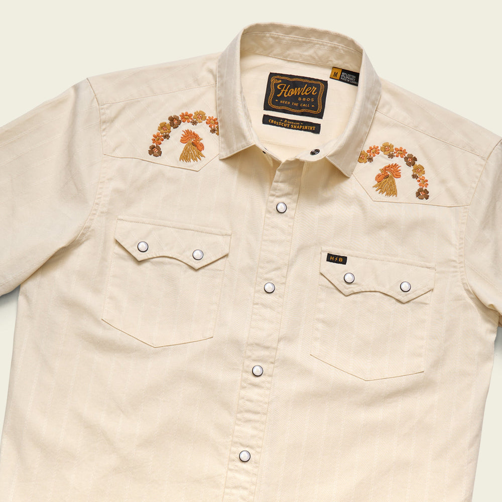 Crosscut Deluxe Shortsleeve Shirt Fowl Play / Off White Dobby