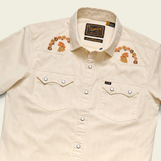 Crosscut Deluxe Shortsleeve Shirt Fowl Play / Off White Dobby
