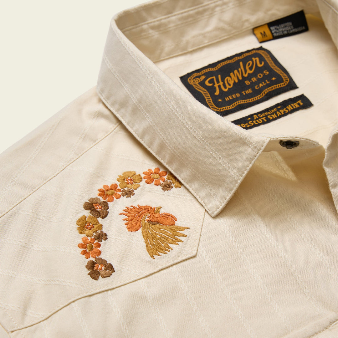 Crosscut Deluxe Shortsleeve Shirt Fowl Play / Off White Dobby