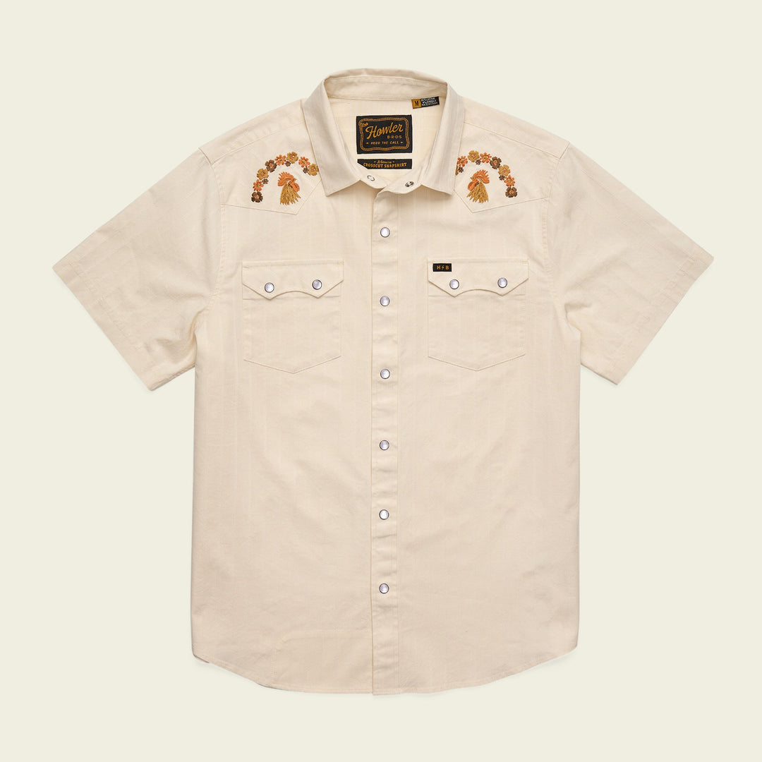 Crosscut Deluxe Shortsleeve Shirt Fowl Play / Off White Dobby