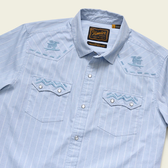 Crosscut Deluxe Shortsleeve Shirt Surfbird / Sky Oxford Dobby