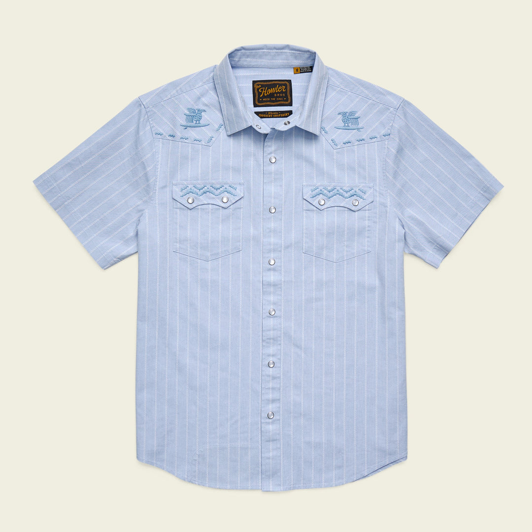 Crosscut Deluxe Shortsleeve Shirt Surfbird / Sky Oxford Dobby