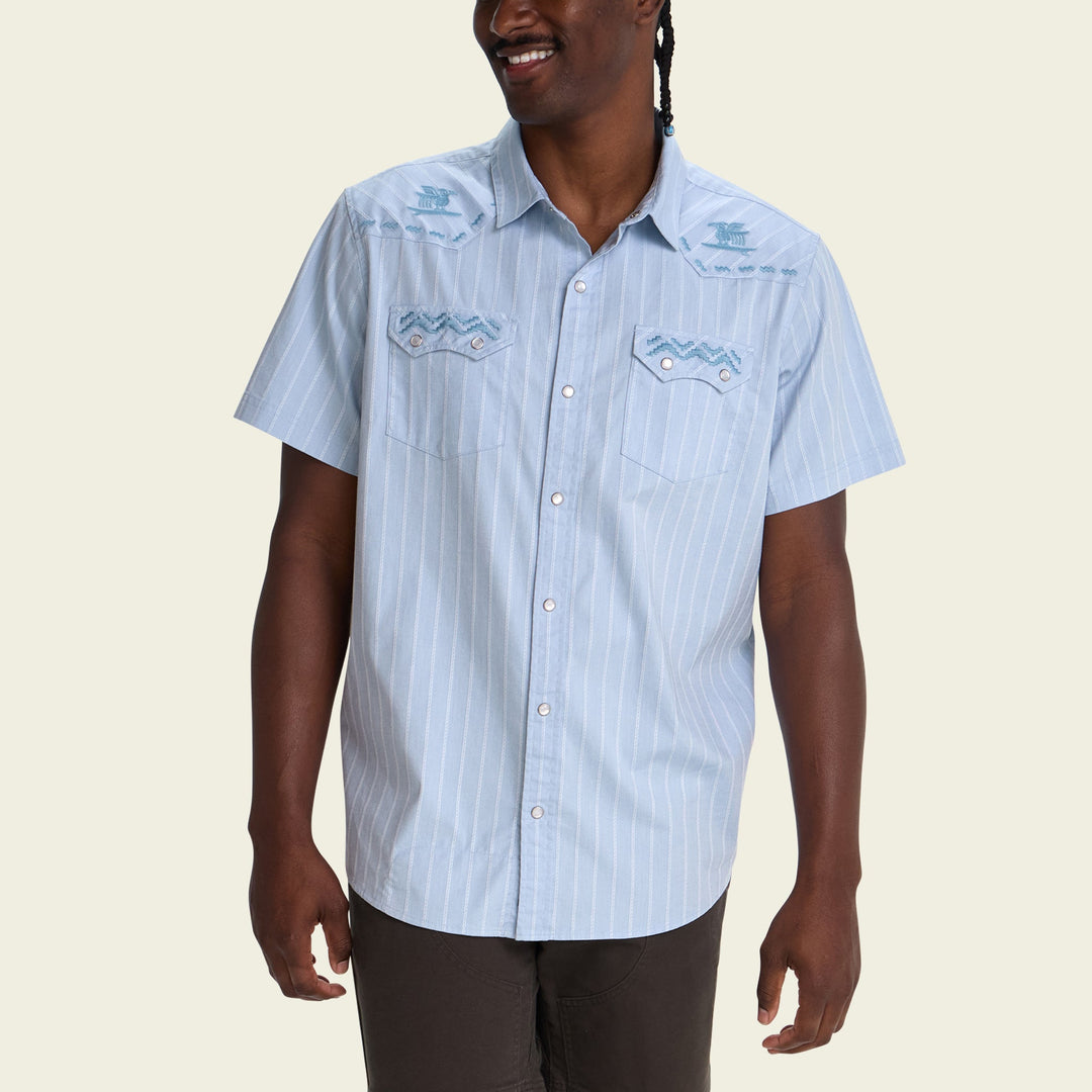 Crosscut Deluxe Shortsleeve Shirt Surfbird / Sky Oxford Dobby