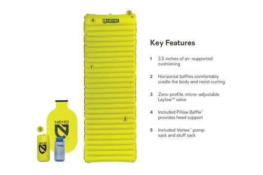 Nemo Atro Non-Insulated Lightweight Sleeping Pad Long Wide