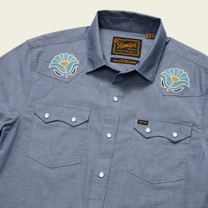 Howler Brothers Crosscut Deluxe Shortsleeve Shirt Fowl Play / Off White Dobby M
