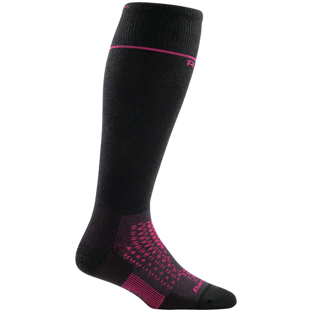 Darn Tough Adult Ski Socks - Ultra Lightweight - Black/Pink