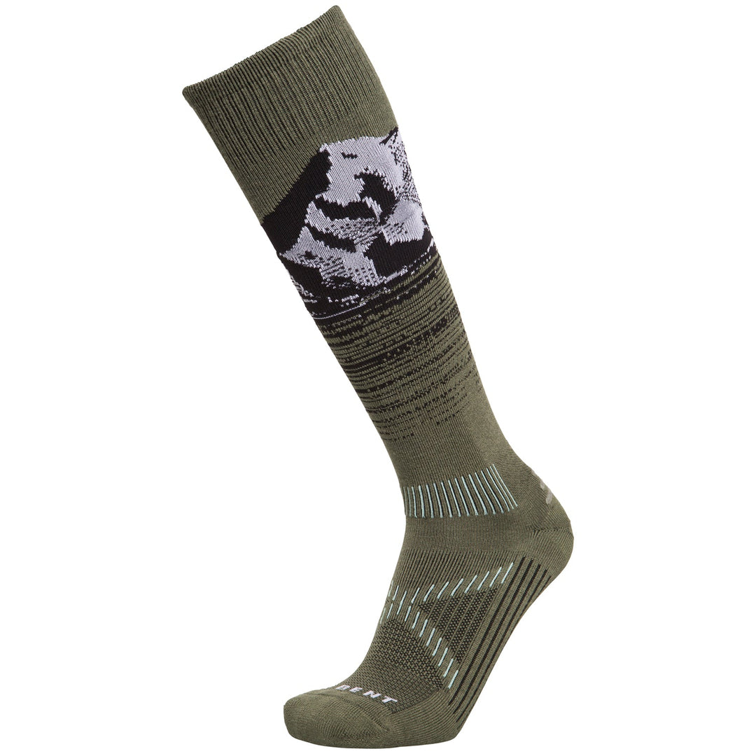 Le Bent Snow Socks Cody Townsend Pro Lichen Green L