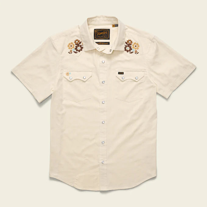 Howler Brothers Crosscut Deluxe Shortsleeve Shirt Fowl Play / Off White Dobby M