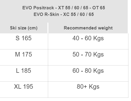 EVO XT 60 Positrack + Tour Step In Binding - Size: 165cm 24/25